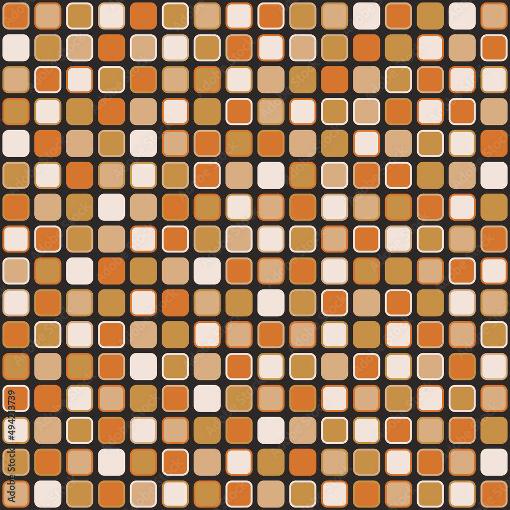 Aufkleber coffee tiles seamless pattern. vector from rounded tiles.