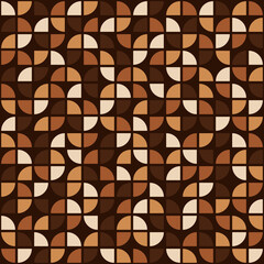 Coffe color quarters pattern. Vector quarters pattern. Coffee quarters pattern brown color.