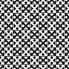 Checker abstract tiles pattern. Simple vector seamless canvas.