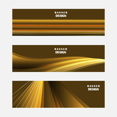 Naklejka premium Set of luxury banner design