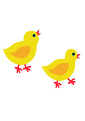 Chicken in bright colors, farm birds. Cute and funny colorful chicken cartoon vector illustration isolated on white background. 