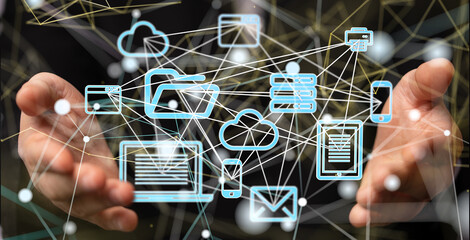 Technology background. Big data concept