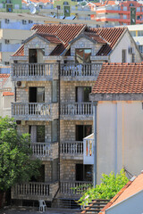 Facade of a multi-storey in Montenegro