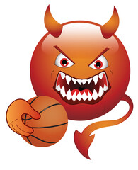 Devil Mascot - Basketball