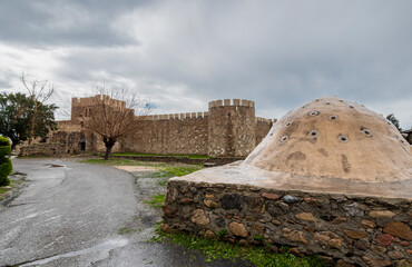 Fototapeta na wymiar Payas Castle and Sokollu Mehmet Pasha Complex view in Hatay Province of Turkey 
