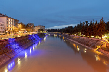 Asi Riverside night view in Antakya City of Turkey