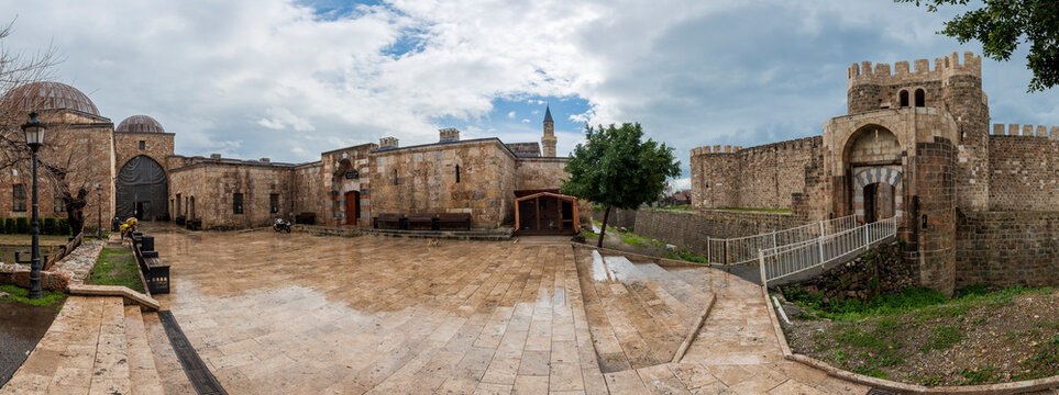 Payas Castle and Sokollu Mehmet Pasha Complex view in Hatay Province of Turkey 
