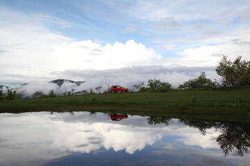 amazing spring landscapes on a sunny day.ARTVİN.TURKEY