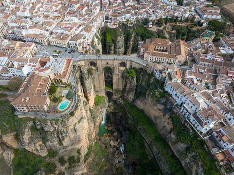 vista del tajo de Ronda o puente nuevo en el municipio de Ronda, Andaluc&iacute;a
