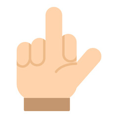 Illustration of Hand Gesture of Middle finger design icon