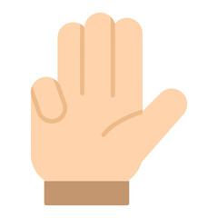 Illustration of Hand Gesture of Nine Number design icon
