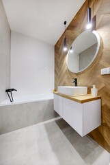 Ładne stylowe wnętrze łazienki