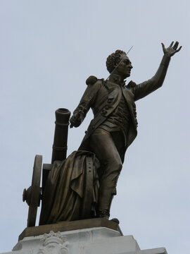Santander (Spain). Detail of the statue erected in Santander in memory of Pedro Velarde in the city of Santander.