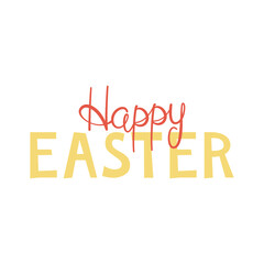 Easter lettering with flowers