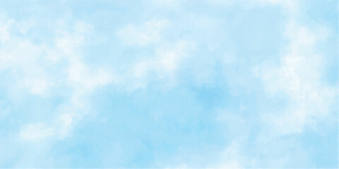 blue sky with white clouds,  cloudy pattern on watercolor paper for wallpaper banner and any design