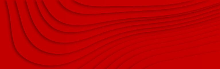 Red paper cut background, colorful paper cut shapes. 3D abstract paper art style, vector vertical flyers with red paper cut waves shapes. 3D abstract paper style.