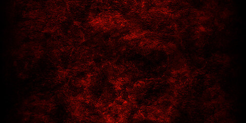 Dark grunge textured red concrete wall background, red horror wall background, dark slate background toned classic red color, old textured background.	