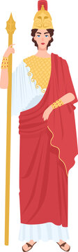 Athene or Minerva Goddess of Wisdom Illustration
