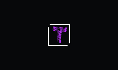 Alphabet letter icon logo T	

