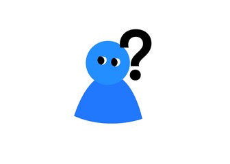 cartoon illustration of person confused question mark 
