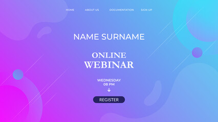 modern background with gradient color for online webinar