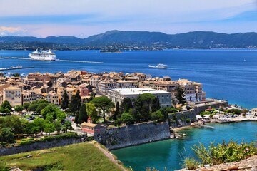 Corfu Town in Greece - obrazy, fototapety, plakaty