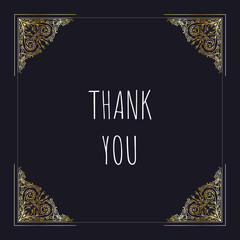 vintage style with luxury color greeting thank you