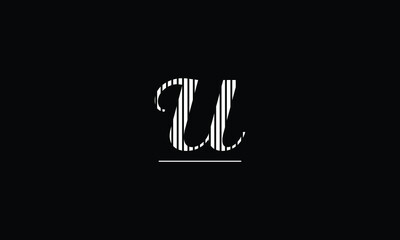 Alphabet letter icon logo U
