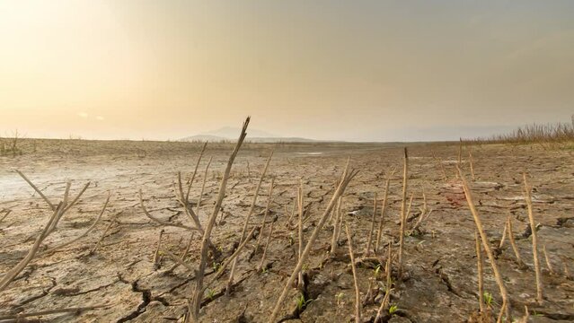 Climate change affect to weather create extreme high temperature on summer. impact of Water crisis and Global warming at Africa.