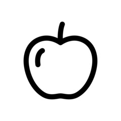 Apple, vector food icon, flat line style