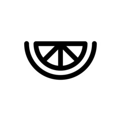 Orange, vector food icon, flat line style