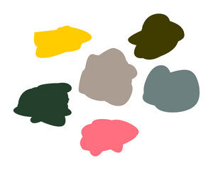 set of abstract shape on white background