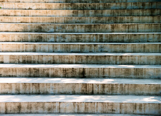 Detail of concrete stairs step