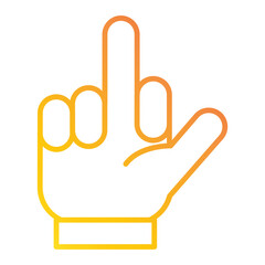 Illustration of Hand Gesture of Middle Finger design icon