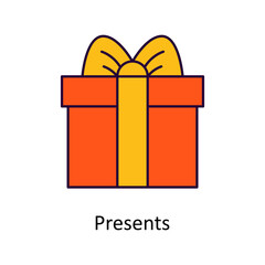 Presents vector Filled Outline Icon Design illustration. Easter Symbol on White background EPS 10 File