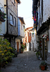 Fototapeta na wymiar Jewish quarter in Hervás, beautiful town in the province of Cáceres, Extremadura, Spain