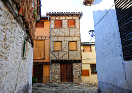 Houses of the Jewish Quarter in Hervas, a town in the province of C&aacute;ceres, Extremadura, Spain