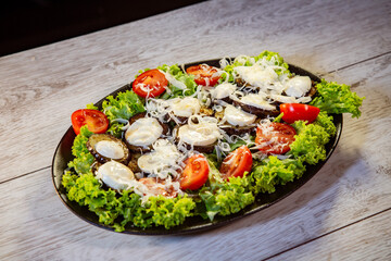 caprese salad with tomatoes and mozzarella