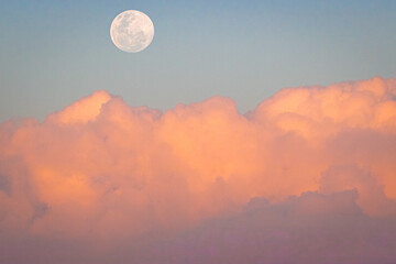 Moon and clouds