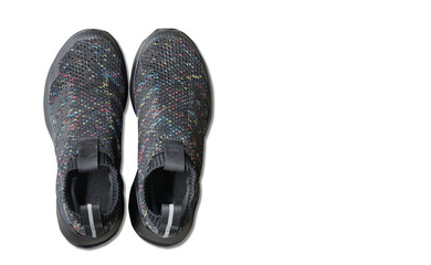 Running shoe on isolated white background ,top view