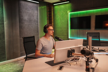 The DJ hosts the program and communicates with the audience on air at the radio station. The...