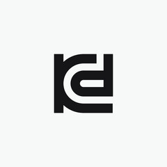 KD or DK monogram design logo template.
