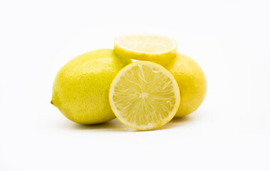 yellow Lemon isolated on white background