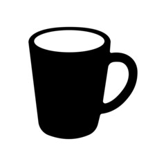Mug of coffee or tea icon. Minimal flat design style.
