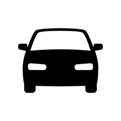 Obraz premium Passenger car icon isolated on white background. Car flat icon.