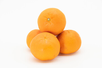 Ripe orange isolated on white background