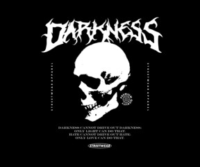 Skull retro poster and graphic design for t shirt street wear