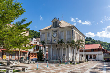 Chamber of commerce (Maison de la Bourse) de Saint-Pierre, Martinique, French Antilles - obrazy, fototapety, plakaty