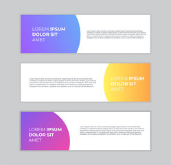 Geometric banner design with Vector presentation template.