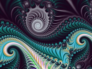 Fototapeta na wymiar Fractal colorful background. Bright beautiful spiral background.